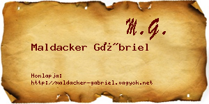 Maldacker Gábriel névjegykártya